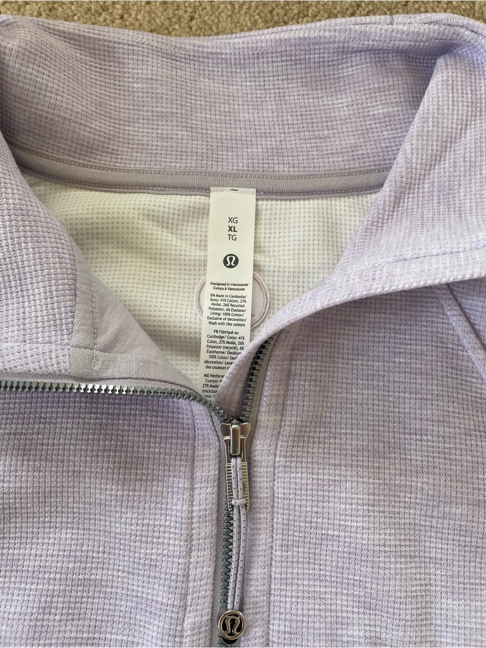 lululemon athletica Scuba Cropped Funnel-Neck Half Zip Waffle NWT - Picture 2 of 7